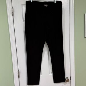 JJill stretch dark brown knit pants.